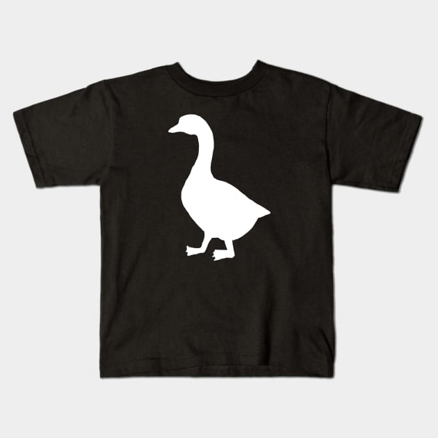 Goose Silhouette Kids T-Shirt by KC Happy Shop